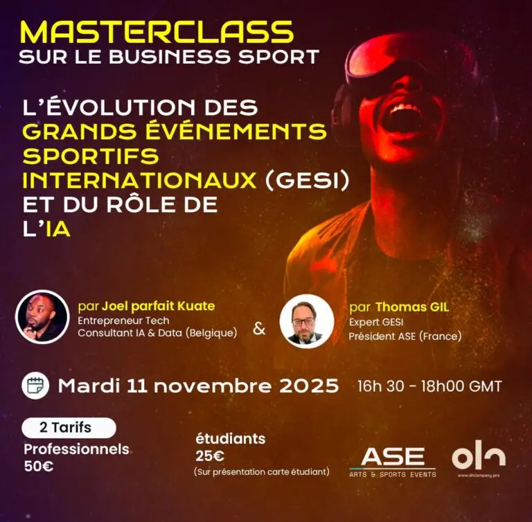 NOUVELLE MASTERCLASS : L'IA qui révolutionne les événements sportifs